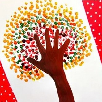 Autumn Handprint Art