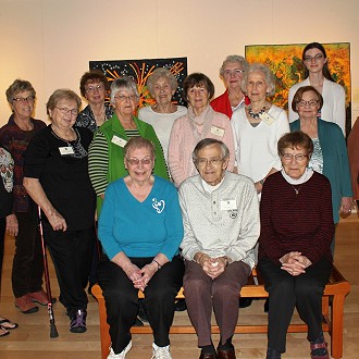 Gallery Docents and Docent Coordinator Kristia.  Would you like to volunteer in Gallery 110 North?  Please contact us today!