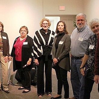 Visual Arts Team, L to R: Sharon, Deborah, Dena, Gina, Jody, Larry, Pamela, Richard