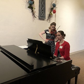 Live Musical Entertainment for the Reception by Katie Christensen, piano,  and Emmie Christensen, violin