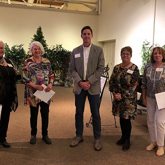 Third Place – “Majestic Memories” Fiber Plus Multi-Media by Sandra Achterberg “What’s behind the door – what’s inside the box? But oh, the black and gold juxtaposition, the architectural projections top and bottom, the beguiling design and enchanting feel of the centered door! Every element of consideration here works magnificently!