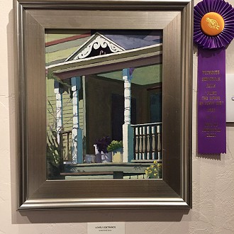 Best of Historic Sheboygan Falls- Judges notes: “Lovely Entrance” by Peggy Hope is a lovely little detail that offers a sense of history and nostalgia for Sheboygan Falls. The painting pulls a viewer in and offers a sense of comfort in the old Victorian style house. It is evening time, the shadows cast and color choices emphasize the time of day where the foliage is reminiscent of fall. I imagine smells of dinner time.