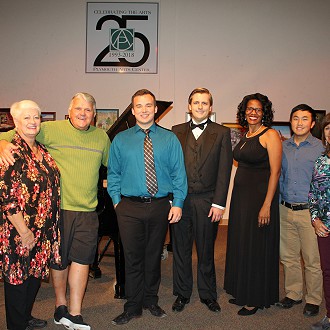 L to R: Barb Zirwes Nysse, Paul Sartori, Thomas Roberts, Thomas Pibal, Tricia Marton, Joshua Vang and Mary Sartori