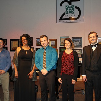 L to R: Joshua Vang, Tricia Marton, Thomas Roberts, Jenna Howell, Thomas Pibal