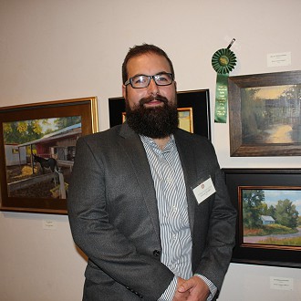 Honorable Mention & Peoples Choice Award- “Mullet River Evening” by Jack Schnable is a quaint little painting. I almost overlooked it but then kept coming back to it. The painting offers the viewer a quiet place to think. The light is slightly muted but warm with lovely variation in tone and paint application.