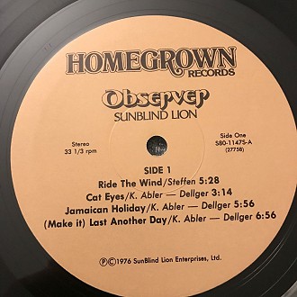 Sunblind Lion Record, Plymouth, WI