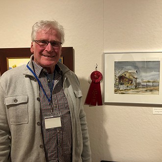 2nd Place Award: Michael Strum, YESTERDAY’S TRAIN DEPOT. This is an exceptionally sophisticated “visual treatise” on FINE, SILVERY SILENCE, sky, water and metal are beautifully considered as “distinct patinas of silver” without it ever looking like a MONOCHROME painting…what sensitivity and what finesse! This also strikes me as a “meditation” on the passage of time,  rusted, weathered silvery-tin or metal walls are juxtaposed with freshly fallen rain that’s just puddled by the tracks, it’s both the PAST and the PRESENT at once. And this is so splendidly QUIET, it’s a visual poem that’s as melancholic as it noble.