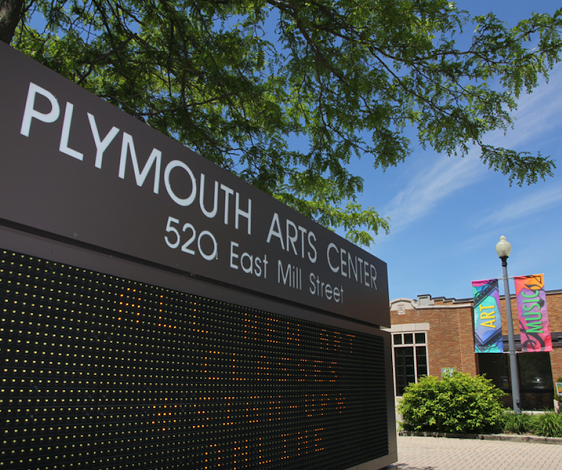 Outside Plymouth Arts Center