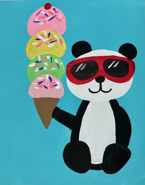 Kids on Canvas-Summer Panda