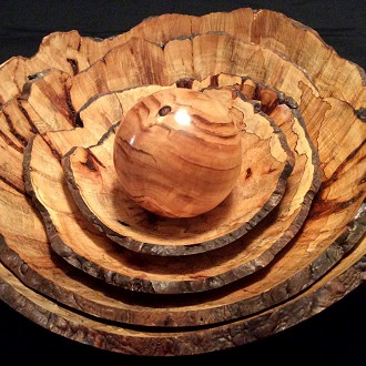 Bowl Dog Woodturning, Dick Bemis