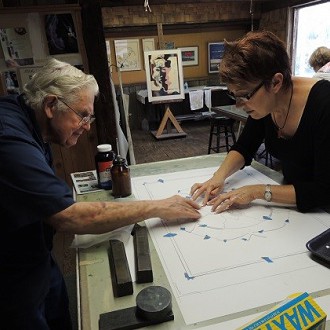 Susan Steinhafel working with Paul Yank
